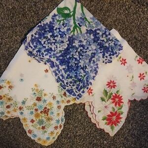 Antique, Floral Handkerchief Set